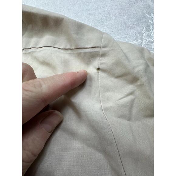 Vintage Sears Men's Short Sleeve Button Up Perma‎ Press 16.5" Shirt Distressed - Picture 10 of 10